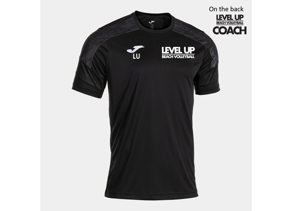 Level Up Beach Volleyball Coaches Tee Black (C8)