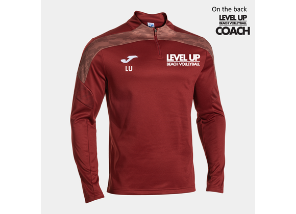 Level Up Beach Volleyball Coaches Sweatshirt Burgundy (C8)