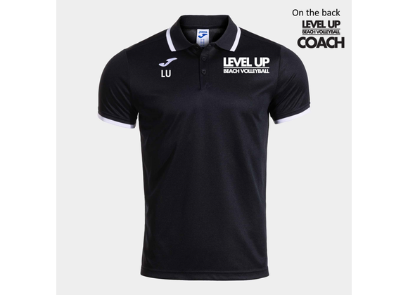 Level Up Beach Volleyball Coaches Polo Black (Combi)
