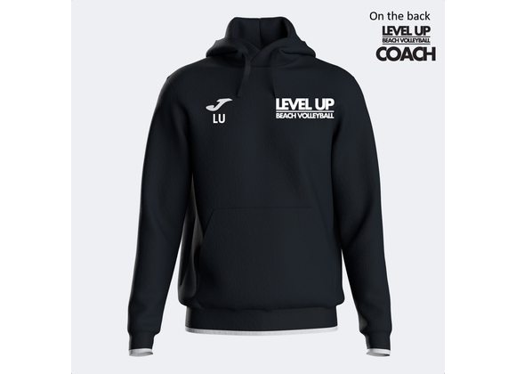 Level Up Beach Volleyball Coaches Hoodie Black (Olimpiada)