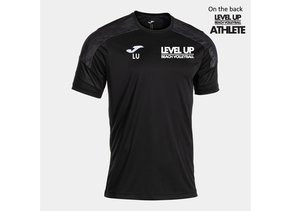 Level Up Beach Volleyball Athletes T Shirt Black (C8)