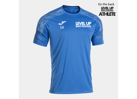 Level Up Beach Volleyball Athletes T Shirt Royal Blue (C8)