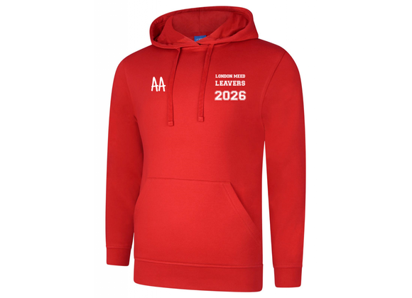 London Meed Leavers Hoodie 2026 Red (UC)