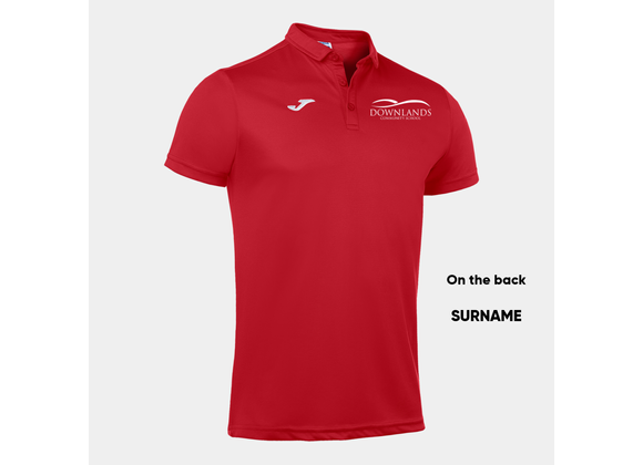 Downlands Community School GCSE PE / Sports Studies Polo Red Adult (Hobby)