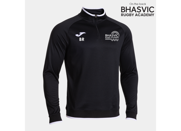 BHASVIC Rugby Quarter Zip Black Adult (Premium)