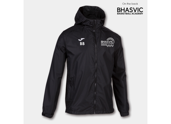 BHASVIC Basketball Rain Jacket Black Adult (Cervino)