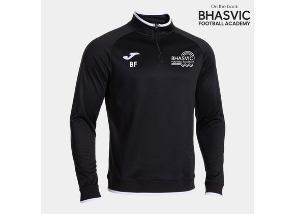 BHASVIC Football Quarter Zip Black Adult (Premium)