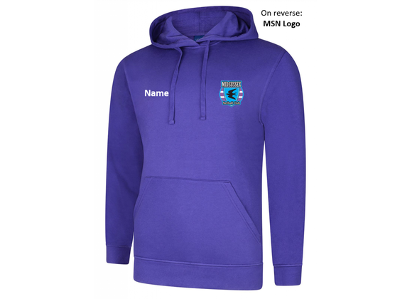 Mid Sussex Netball Players Hoody Purple Junior (JH)