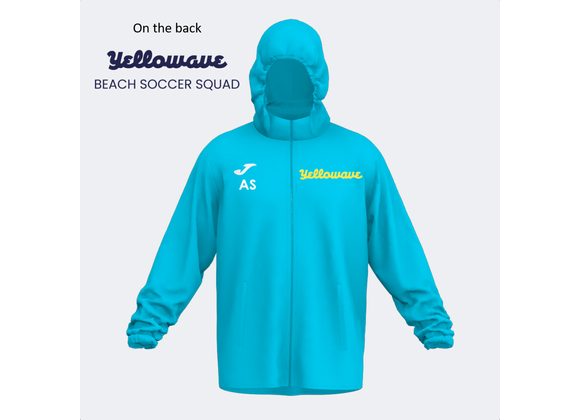 Yellowave Beach Soccer Shower Jacket Turquoise Junior (Iris)
