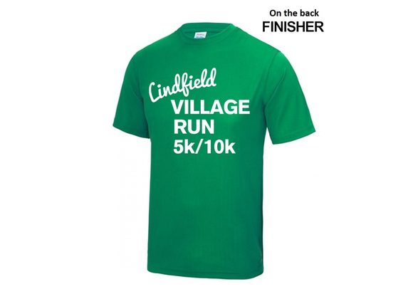 Lindfield Village Run T-Shirt Green Juniors (UC) 