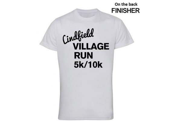Lindfield Village Run T-Shirt White Adults (UC) 