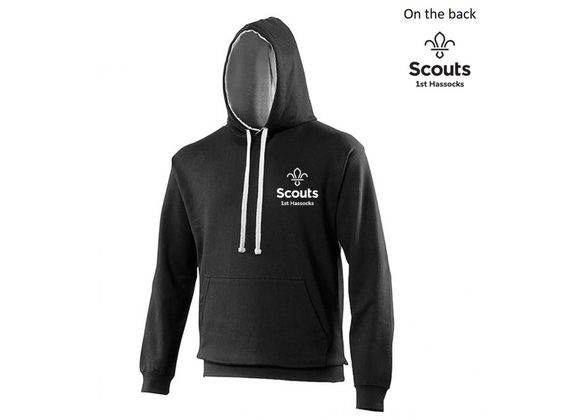 Scouts 1st Hassocks Hoody Black/Grey Adult (Varsity)