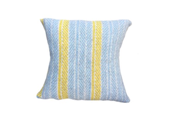 natural wool geo print knitted cushion cover