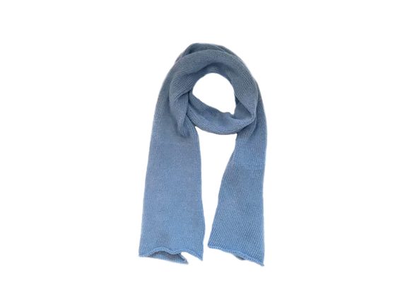 Knitted scarf - Mid blue 