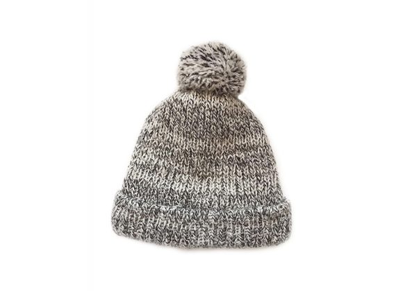 White and back marl hat 
