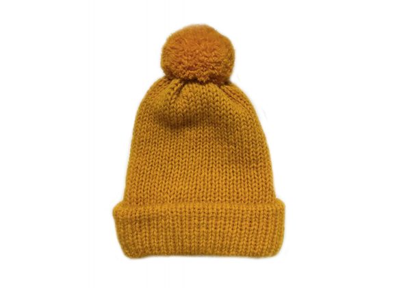 bobble hat - Golden yellow 