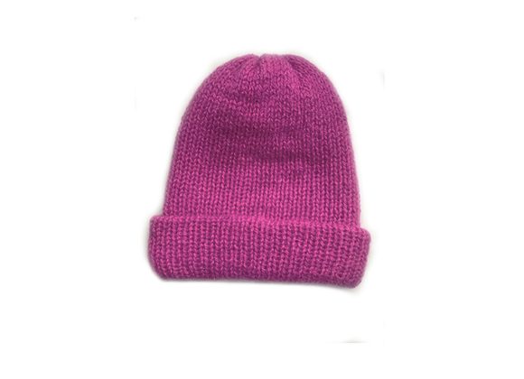 natural wool hat  - Pink