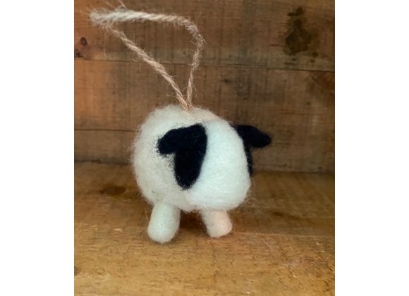 Felted Dorper sheep tree decoration 