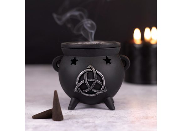 Triquetra Cauldron Incense Cone Holder