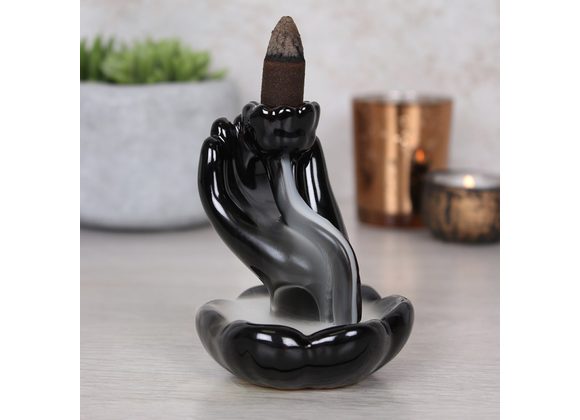 Hand & Lotus Flower Backflow Incense Burner