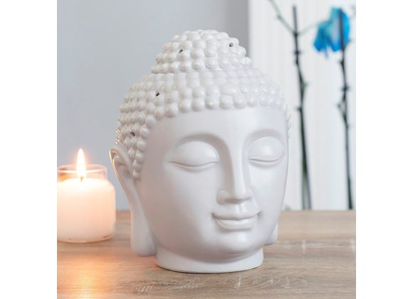 Large Grey Buddha Head Oil Burner