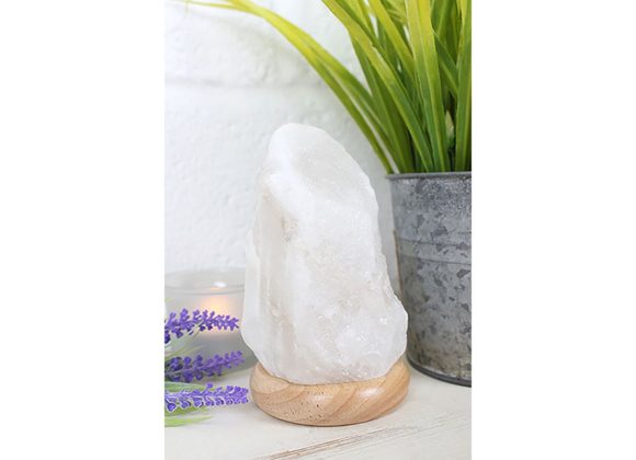 Large White USB Colour Changing Salt Lamp