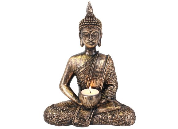 Sitting Thai Buddha Tealight Holder