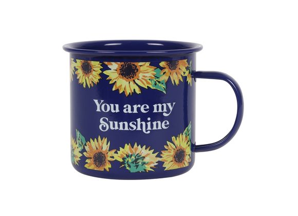 You Are My Sunshine Sunflower Enamel Mug STOCK DUE 30/11/21