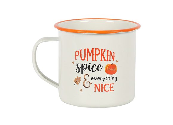 Pumpkin Spice Enamel Mug STOCK DUE SOON