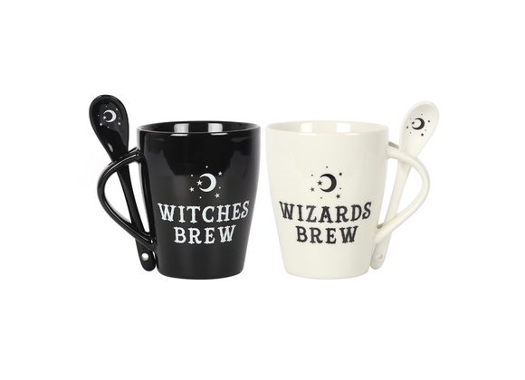 Witch and Wizard Couples Mug and Spoon Set STOCK DUE 20/11/21