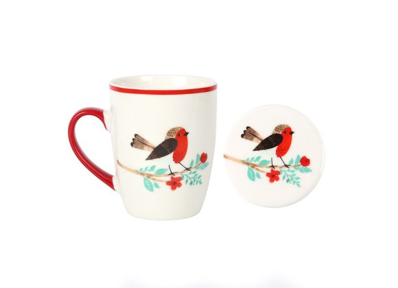 Winter Robin Mug and Coaster Set 