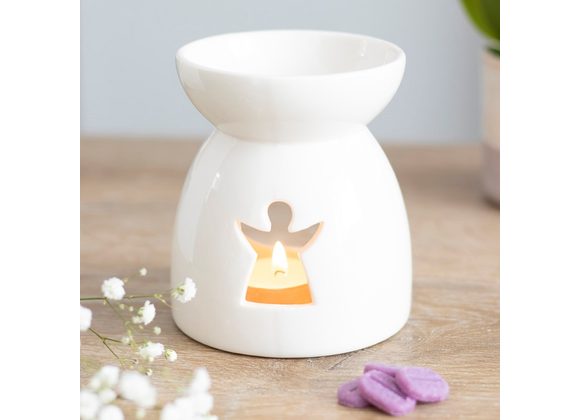 White Angel Silhouette Cut Out Oil Burner STOCK DUE 29/11/21