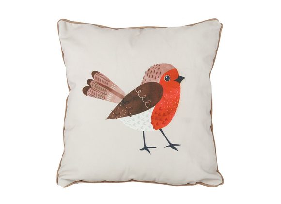 Winter Robin Square Cushion