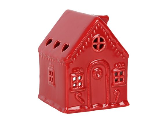 Red Gingerbread House Tealight Holder STOCK DUE 3/12/21