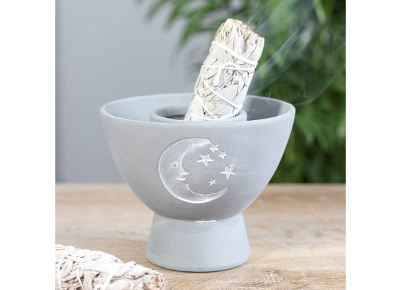 Grey Moon Terracotta Smudge Bowl