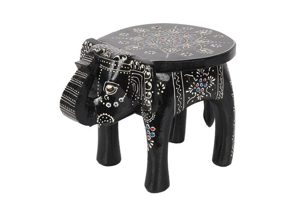 Ornamental Black Elephant Stool RRP £34.99 STOCK DUE 10/11/21