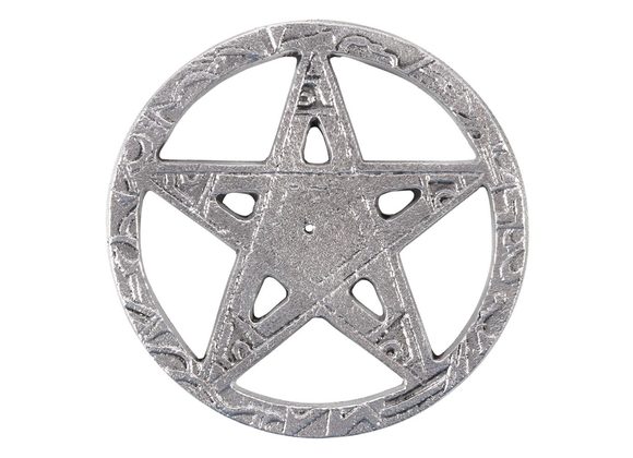 Round Pentagram Metal Incense Holder STOCK DUE 10/11/21