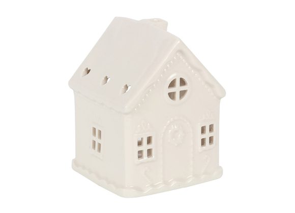 White Gingerbread House Tealight Holder STOCK DUE SOON