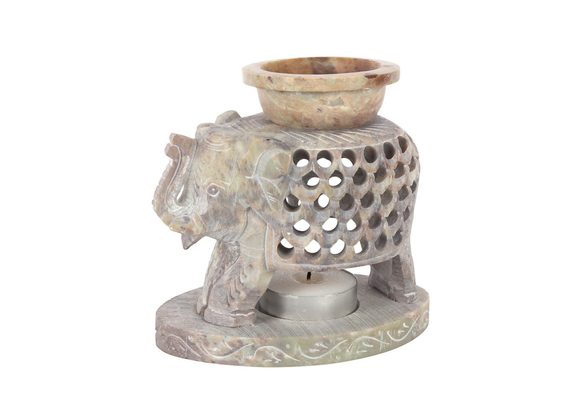 Upward Elephant Soapstone Oil Burner STOCK DUE 10/11/21