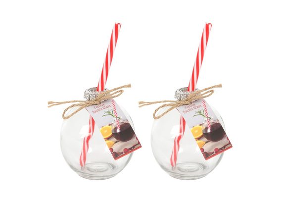 Pair of Festive Bauble Glasses