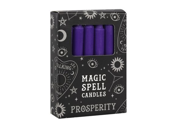 Pack of 12 Purple 'Prosperity' Spell Candles