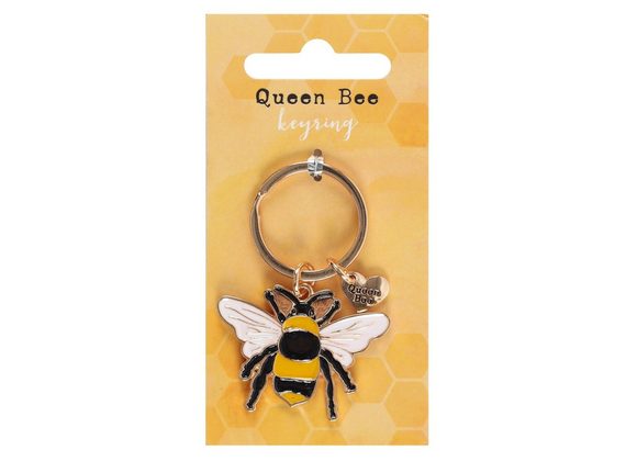 Queen Bee Enamel Keyring