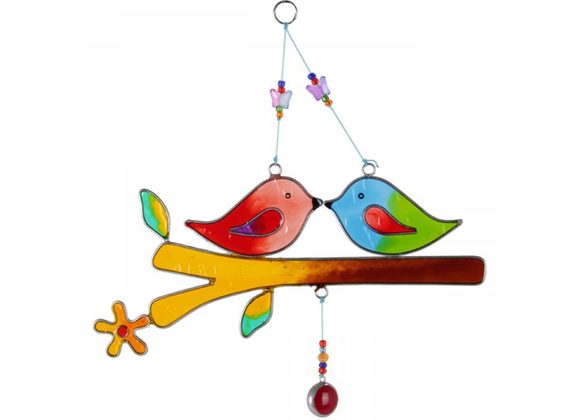 Love Birds On A Branch Suncatcher