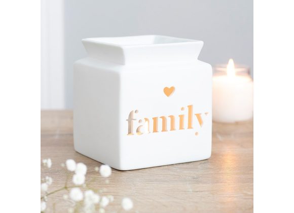 White Family Cut Out Oil Burner