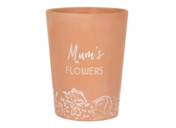 Mum's Flowers Terracotta Plant Pot