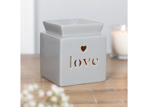 Grey Love Cut Out Oil Burner