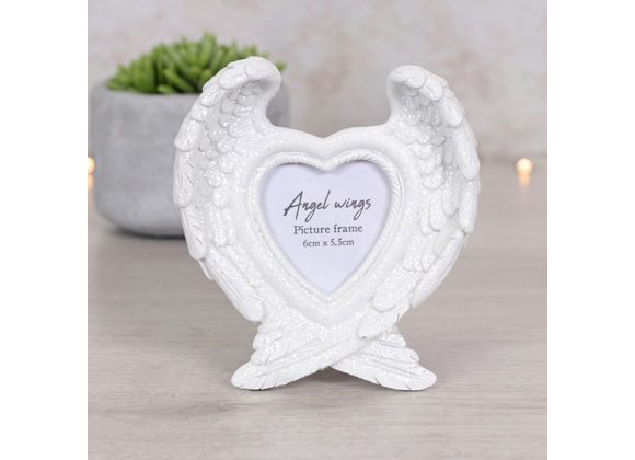 Glitter Angel Wing Photo Frame STOCK DUE 31/10/21