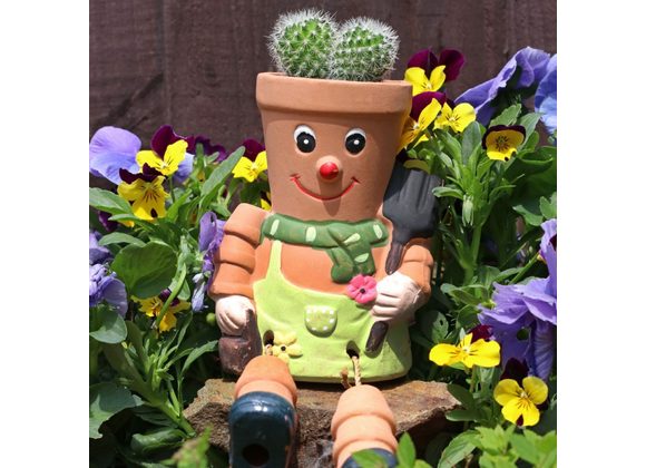 Terracotta Pot Man Planter 