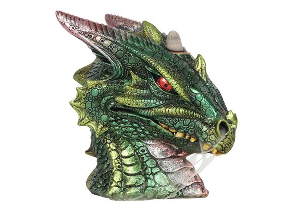 Large Green Dragon Head Backflow Incense Burner