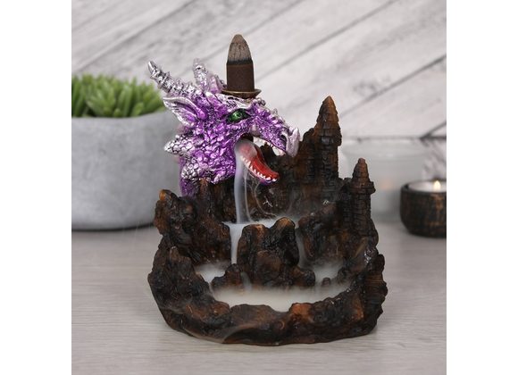 Purple Dragon Backflow Incense Burner With Light